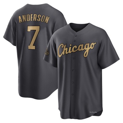 Men's Tim Anderson Chicago White Sox Game Charcoal Replica 2022 All-Star Jersey