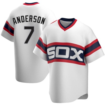 Men's Tim Anderson Chicago White Sox Replica White Cooperstown Collection Jersey