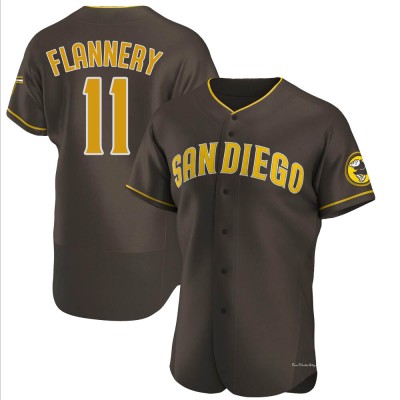 Men's Tim Flannery San Diego Padres Authentic Brown Road Jersey