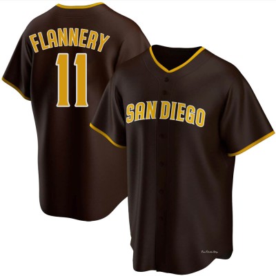 Men's Tim Flannery San Diego Padres Replica Brown Road Jersey