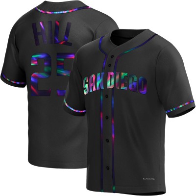 Men's Tim Hill San Diego Padres Replica Black Holographic Alternate Jersey