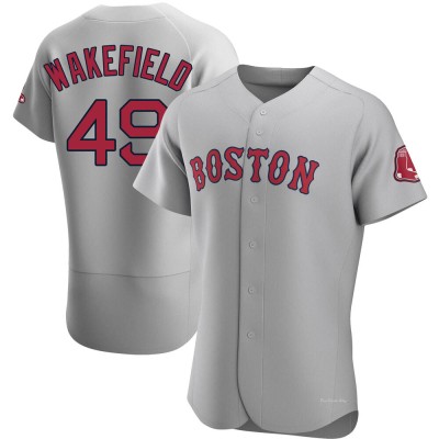 Men's Tim Wakefield Boston Red Sox Authentic Gray Road Jersey