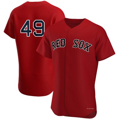 Men's Tim Wakefield Boston Red Sox Authentic Red Alternate Team Jersey