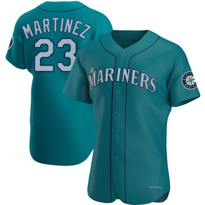 Men's Tino Martinez Seattle Mariners Authentic Aqua Alternate Jersey