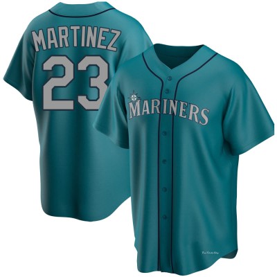 Men's Tino Martinez Seattle Mariners Replica Aqua Alternate Jersey