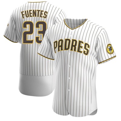 Men's Tito Fuentes San Diego Padres Authentic White/Brown Home Jersey