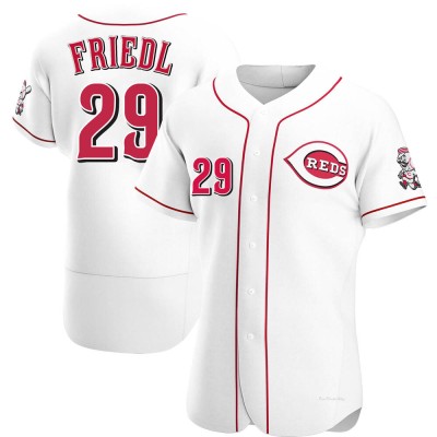 Men's TJ Friedl Cincinnati Reds Authentic White Home Jersey