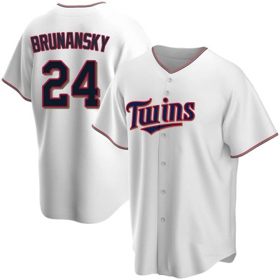 Men's Tom Brunansky Minnesota Twins Replica White Home Jersey