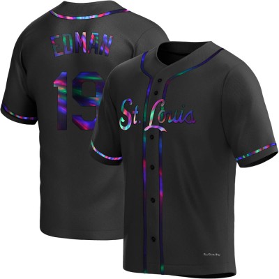 Men's Tommy Edman St. Louis Cardinals Replica Black Holographic Alternate Jersey