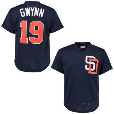 Men's Tony Gwynn San Diego Padres Authentic Navy Blue 1996 Throwback Jersey