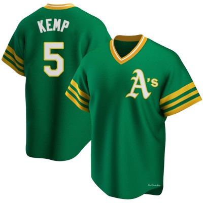 Men's Tony Kemp Oakland Athletics Replica Green R Kelly Road Cooperstown Collection Jersey