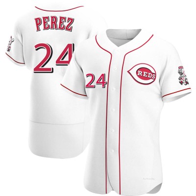 Men's Tony Perez Cincinnati Reds Authentic White Home Jersey