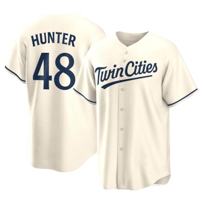 Men's Torii Hunter Minnesota Twins Replica Cream Alternate Jersey