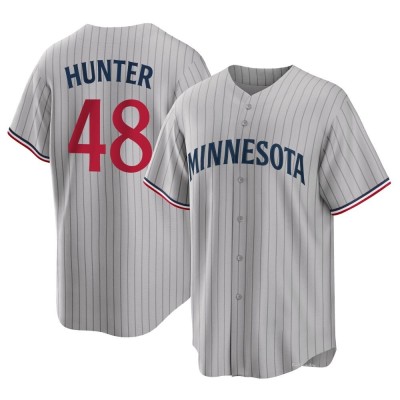 Men's Torii Hunter Minnesota Twins Replica Gray Road Jersey