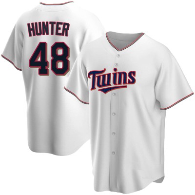 Men's Torii Hunter Minnesota Twins Replica White Home Jersey