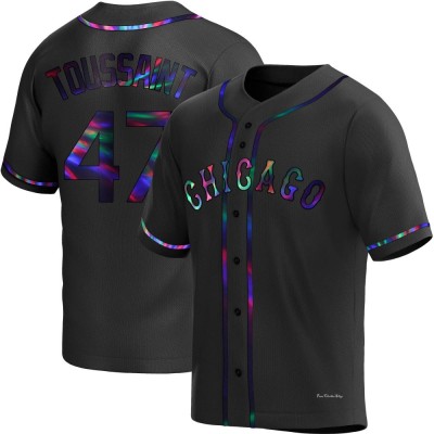 Men's Touki Toussaint Chicago White Sox Replica Black Holographic Alternate Jersey