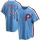 Men's Trea Turner Philadelphia Phillies Replica Light Blue Road Cooperstown Collection Jersey