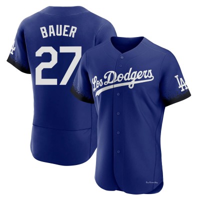 Men's Trevor Bauer Los Angeles Dodgers Authentic Royal 2021 City Connect Jersey