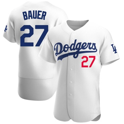 Men's Trevor Bauer Los Angeles Dodgers Authentic White Home Jersey