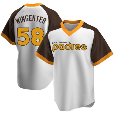 Men's Trey Wingenter San Diego Padres Replica White Home Cooperstown Collection Jersey