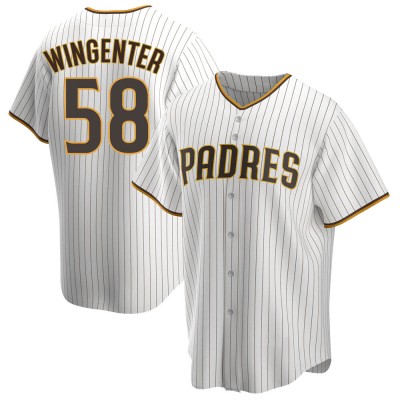 Men's Trey Wingenter San Diego Padres Replica White/Brown Home Jersey