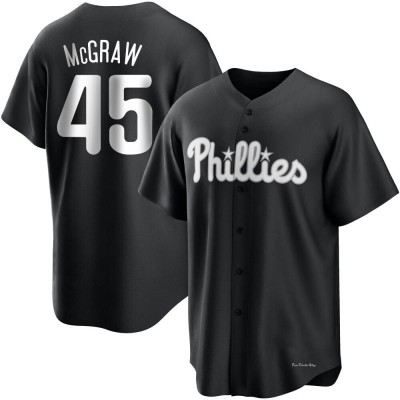 Men's Tug McGraw Philadelphia Phillies Replica Black/White Jersey