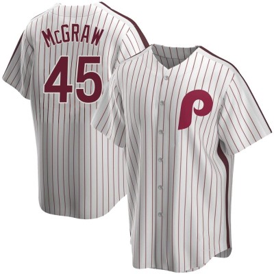 Men's Tug McGraw Philadelphia Phillies Replica White Home Cooperstown Collection Jersey