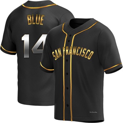 Men's Vida Blue San Francisco Giants Replica Black Golden Alternate Jersey