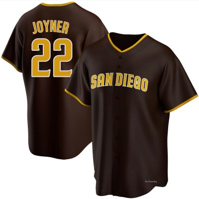 Men's Wally Joyner San Diego Padres Replica Brown Road Jersey