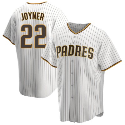 Men's Wally Joyner San Diego Padres Replica White/Brown Home Jersey