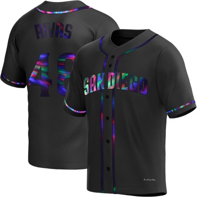 Men's Webster Rivas San Diego Padres Replica Black Holographic Alternate Jersey