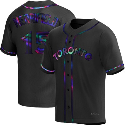 Men's Whit Merrifield Toronto Blue Jays Replica Black Holographic Alternate Jersey