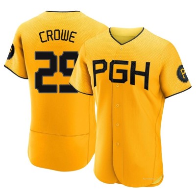 Men's Wil Crowe Pittsburgh Pirates Authentic Gold 2023 City Connect Jersey