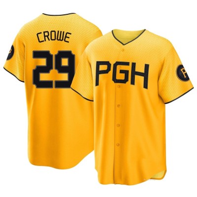 Men's Wil Crowe Pittsburgh Pirates Replica Gold 2023 City Connect Jersey