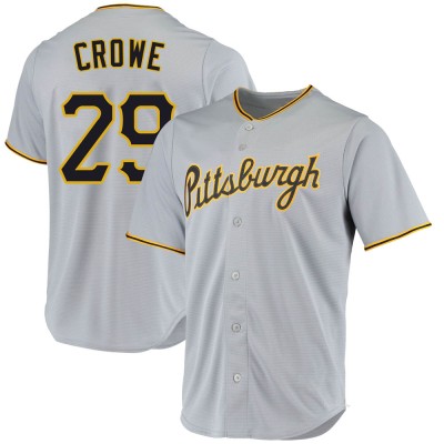 Men's Wil Crowe Pittsburgh Pirates Replica Gray Road Jersey