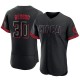 Men's Will Benson Cincinnati Reds Authentic Black 2023 City Connect Jersey