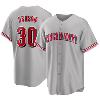 Men's Will Benson Cincinnati Reds Replica Gray Road Jersey