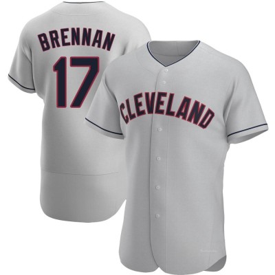 Men's Will Brennan Cleveland Guardians Authentic Gray Road Jersey