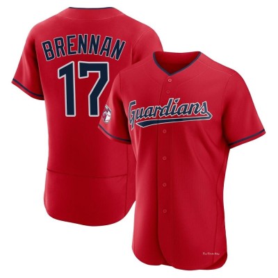 Men's Will Brennan Cleveland Guardians Authentic Red Alternate Jersey