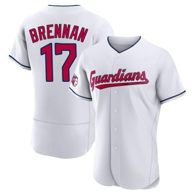 Men's Will Brennan Cleveland Guardians Authentic White Home Jersey