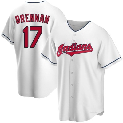 Men's Will Brennan Cleveland Guardians Replica White Home Jersey