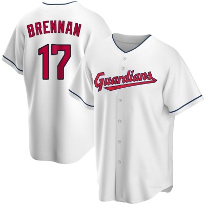 Men's Will Brennan Cleveland Guardians Replica White Home Jersey