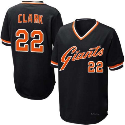 Men's Will Clark San Francisco Giants Authentic Black Throwback Jersey