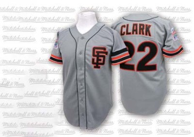 Men's Will Clark San Francisco Giants Authentic Grey Throwback Jersey