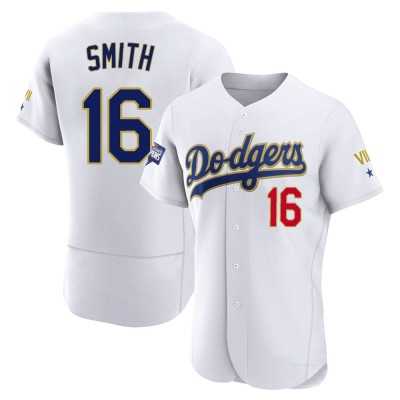 Men's Will Smith Los Angeles Dodgers Authentic White/Gold 2021 Gold Program Player Jersey