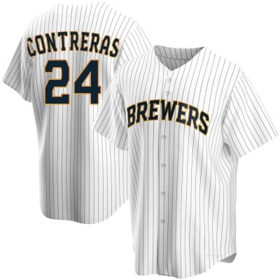 Men's William Contreras Milwaukee Brewers Replica White Home Jersey