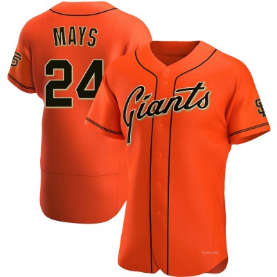 Men's Willie Mays San Francisco Giants Authentic Orange Alternate Jersey