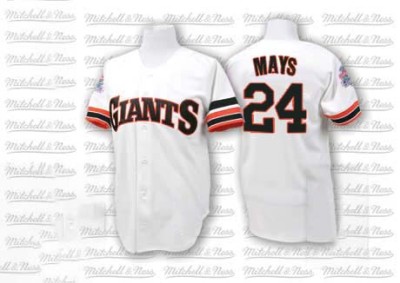 Men's Willie Mays San Francisco Giants Authentic White 1989 Throwback Jersey