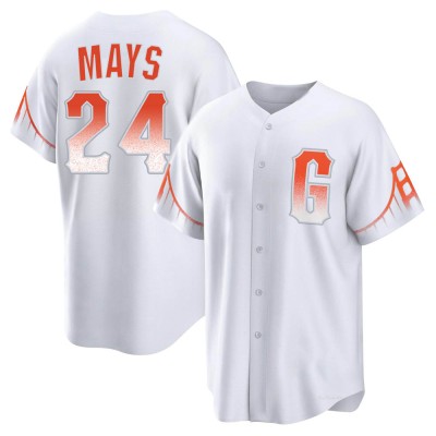 Men's Willie Mays San Francisco Giants Replica White 2021 City Connect Jersey