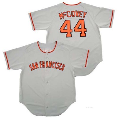 Men's Willie McCovey San Francisco Giants Authentic Grey Throwback Jersey